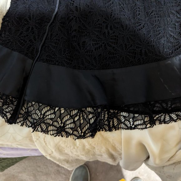 Isabel Toledo Black Lace off the shoulder cocktail dress. - Picture 5 of 5